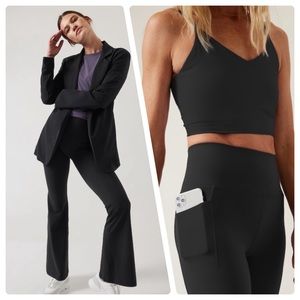 Athleta Salutation Stash Flare Pant // Black
